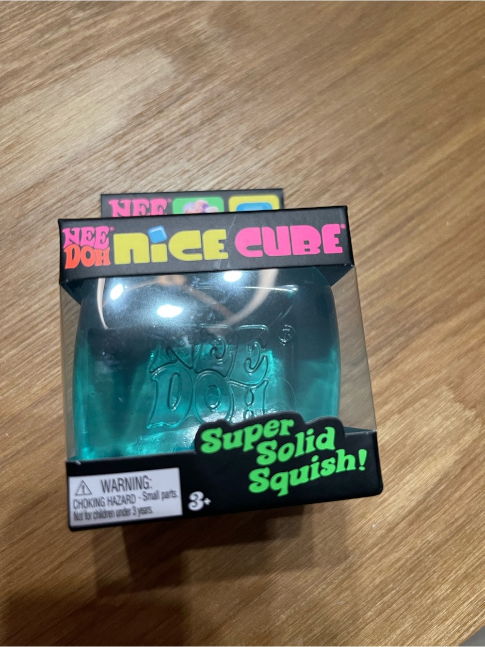 NeeDoh Nice Cube Super Solid Squish - Teal blue